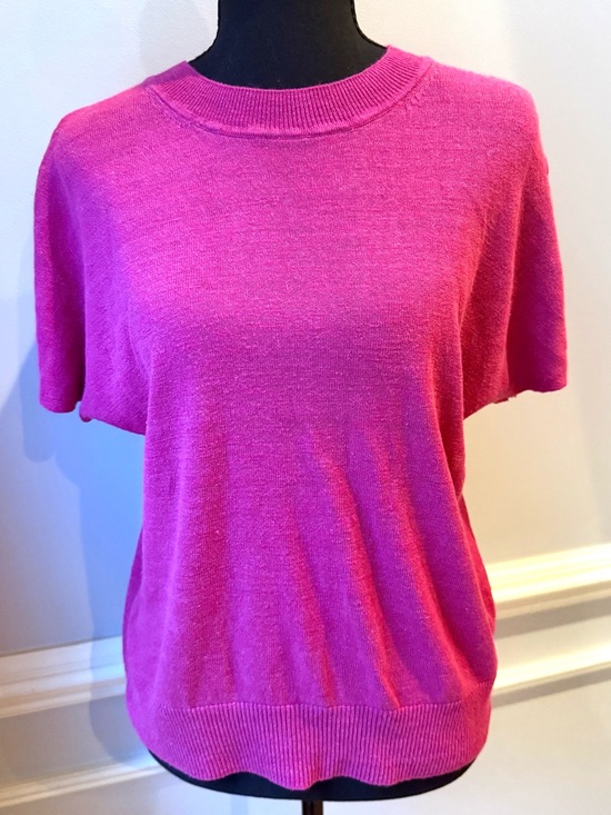 Banana Republic Tops - Banana Republic Linen Blend Short Sleeve Sweater Top‎ Pink Small Relaxed